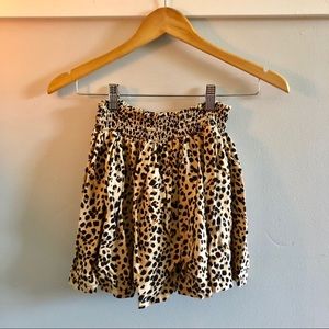 Leopard print skater skirt